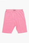 Dsquared2 Cotton Leggings With Logoed Elastic Waistband In Pink