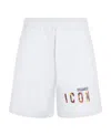 Dsquared2 Cotton Logo-print Shorts In White