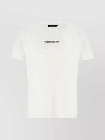 Dsquared2 Cotton Logo Print T-shirt In White