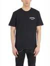 Dsquared2 Men Black Crew-neck T-shirt With Logo On The Front In Cotton Man