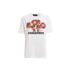Dsquared2 Cotton Logo T-shirt In 白色的