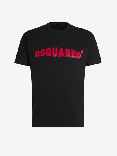 Dsquared2 Cotton Logo T-shirt In Multicolor