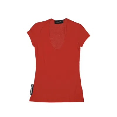 Dsquared2 Cotton Logo T-shirt In Red