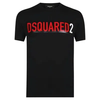 Pre-owned Dsquared2 Cotton Logo T-shirt In Black