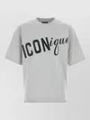 Dsquared2 Cotton Oversize T Shirt Short Sleeves Crew Neck In White