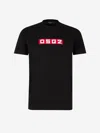 Dsquared2 D2 Logo Patch Crewneck T-shirt In Black