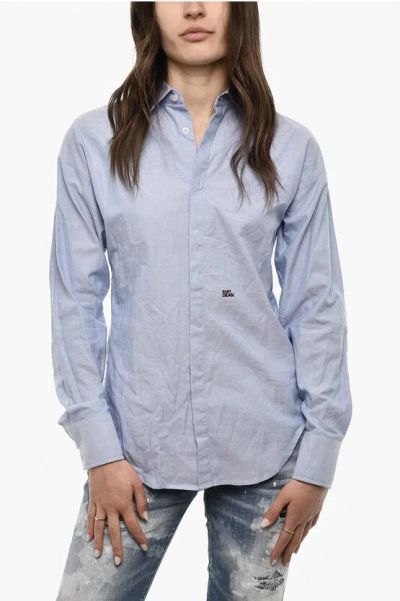 Dsquared2 Cotton Piquet Shirt With Embroidery