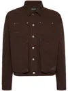 Dsquared2 Cotton Pocketed Shirt Jacket In Brown
