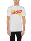 Dsquared2 Cotton Crew-neck T-shirt With Print In White