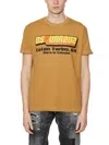 Dsquared2 Man T-shirt Camel Size Xxl Cotton In Orange