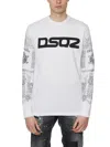 Dsquared2 Cotton Printed T-shirt In White