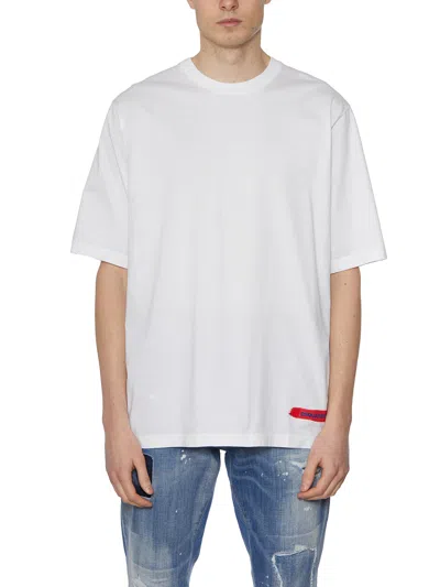 Dsquared2 Cotton Printed T-shirt In White