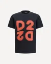 Dsquared2 Cotton Printed T-shirt In Black