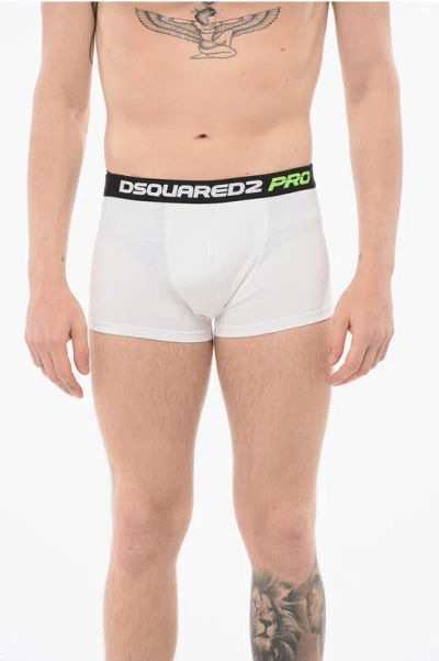 Dsquared2 Cotton Pro Boxer With Logoed Waistband
