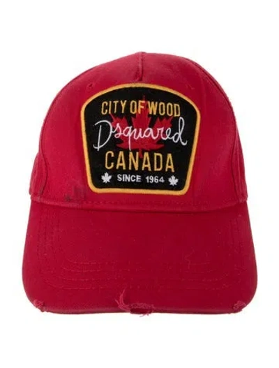 Pre-owned Dsquared2 Cotton Red Baseball Cap