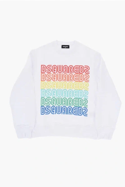 Dsquared2 Cotton Relax Crew Neck Sweatshirt With Front Logo