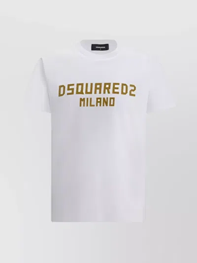 Dsquared2 Cotton Ribbed Crew Neck T-shirt