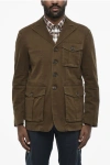 Dsquared2 Cotton Sahariana Blazer With Logoed Buttons