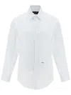 Dsquared2 Poplin Cotton Shirt With Spread Collar In 100