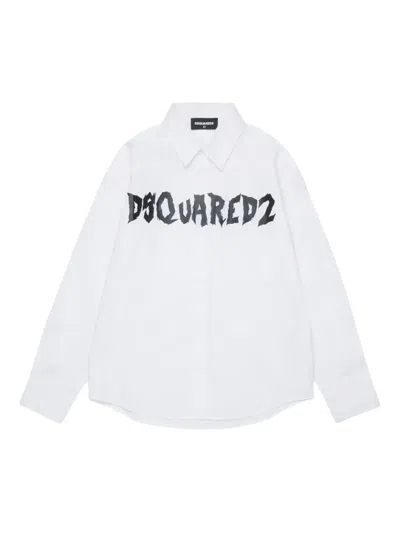 Dsquared2 Kids' Klassisches Hemd In White