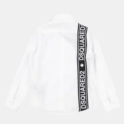 Pre-owned Dsquared2 Cotton Shirt 8 In White