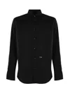 Dsquared2 Men's Dsquared Classic-collar Poplin Shirt In Black