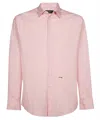 Dsquared2 Pointed Collar Long Sleeves Rounded Hem In Pink
