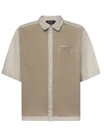 Dsquared2 Cotton Shirt In Neutral