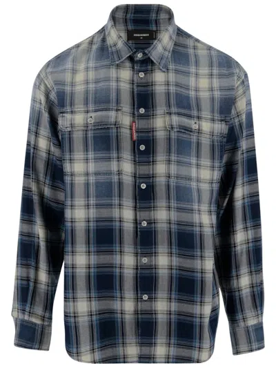 DSQUARED2 DSQUARED2 COTTON SHIRT WITH CHECK PATTERN
