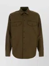Dsquared2 Cotton Shirt With Chest Pockets And Long Sleeves In Green