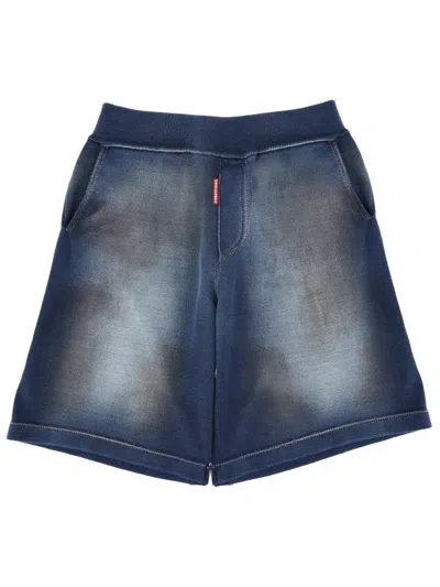 Dsquared2 Cotton Shorts In Blue