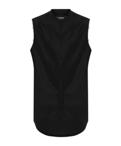 DSQUARED2 DSQUARED2 CURVED HEM SLEEVELESS SHIRT