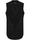 Dsquared2 Cotton Sleeveless Shirt In Black