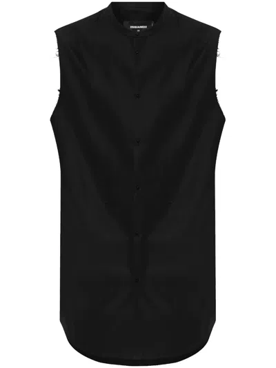 DSQUARED2 COTTON SLEEVELESS SHIRT
