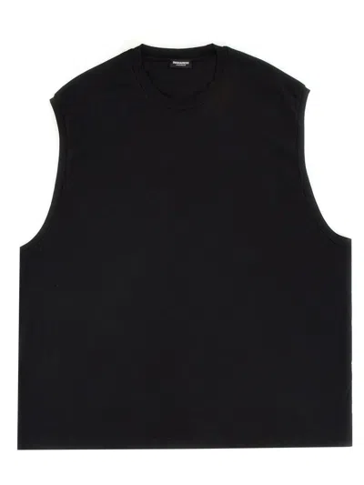 Dsquared2 Cotton Sleeveless T-shirt In Black