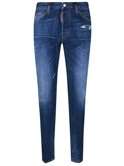 Dsquared2 Cotton Slim Fit Jeans In Blue