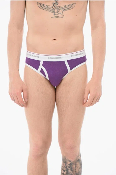 Dsquared2 Cotton Slip With Logoed Waistband