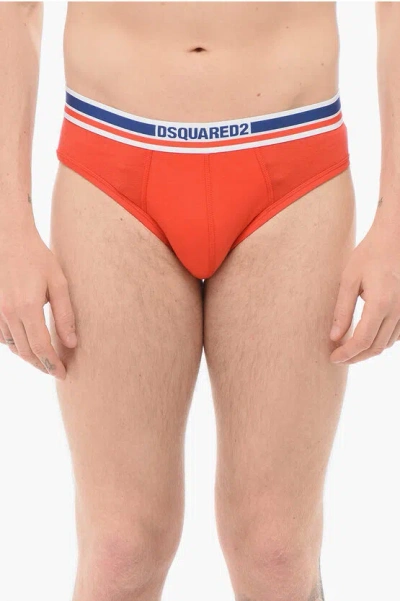 Dsquared2 Cotton Slip With Logoed Waistband
