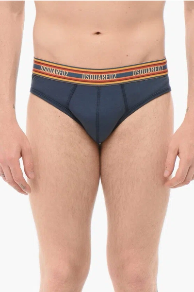 Dsquared2 Cotton Slip With Striped Waistband