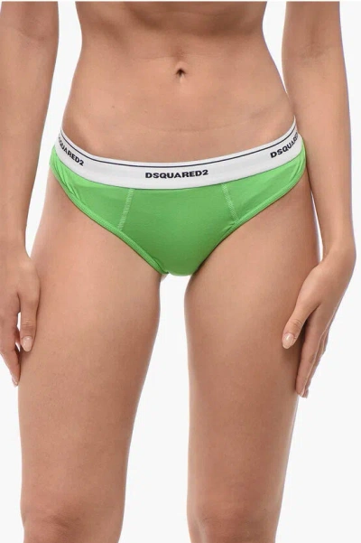 Dsquared2 Cotton Stretch Brief With Logoed Band