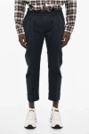 Dsquared2 Cotton Stretch Casual Pants With Embroidery
