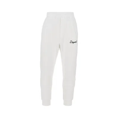 Dsquared2 Cotton Sweatpants With Logo Embroidery In Gray