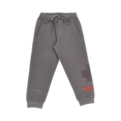 Dsquared2 Kids' Cotton Sweatpants With Logo In Gray