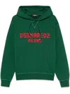 Dsquared2 Cool Fit Hoodie Sweatshirt In Green