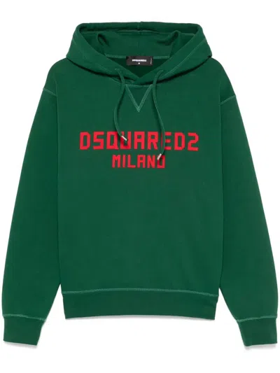 Dsquared2 Cotton Sweatshirt In Green
