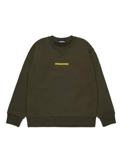 Dsquared2 Kids' Cotton Sweatshirt In Green