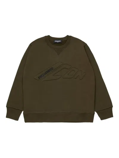 Dsquared2 Kids' Cotton Sweatshirt In Black