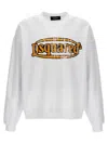 Dsquared2 Crew Neck Logo Sweatshirt In Bianco