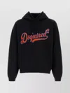 Dsquared2 Mens Black Embossed-text Relaxed-fit Cotton-jersey Hoody In Black