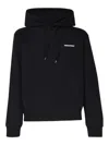 Dsquared2 Black Sweatshirt With Classic Hood And Bold Graphic Print In Negro